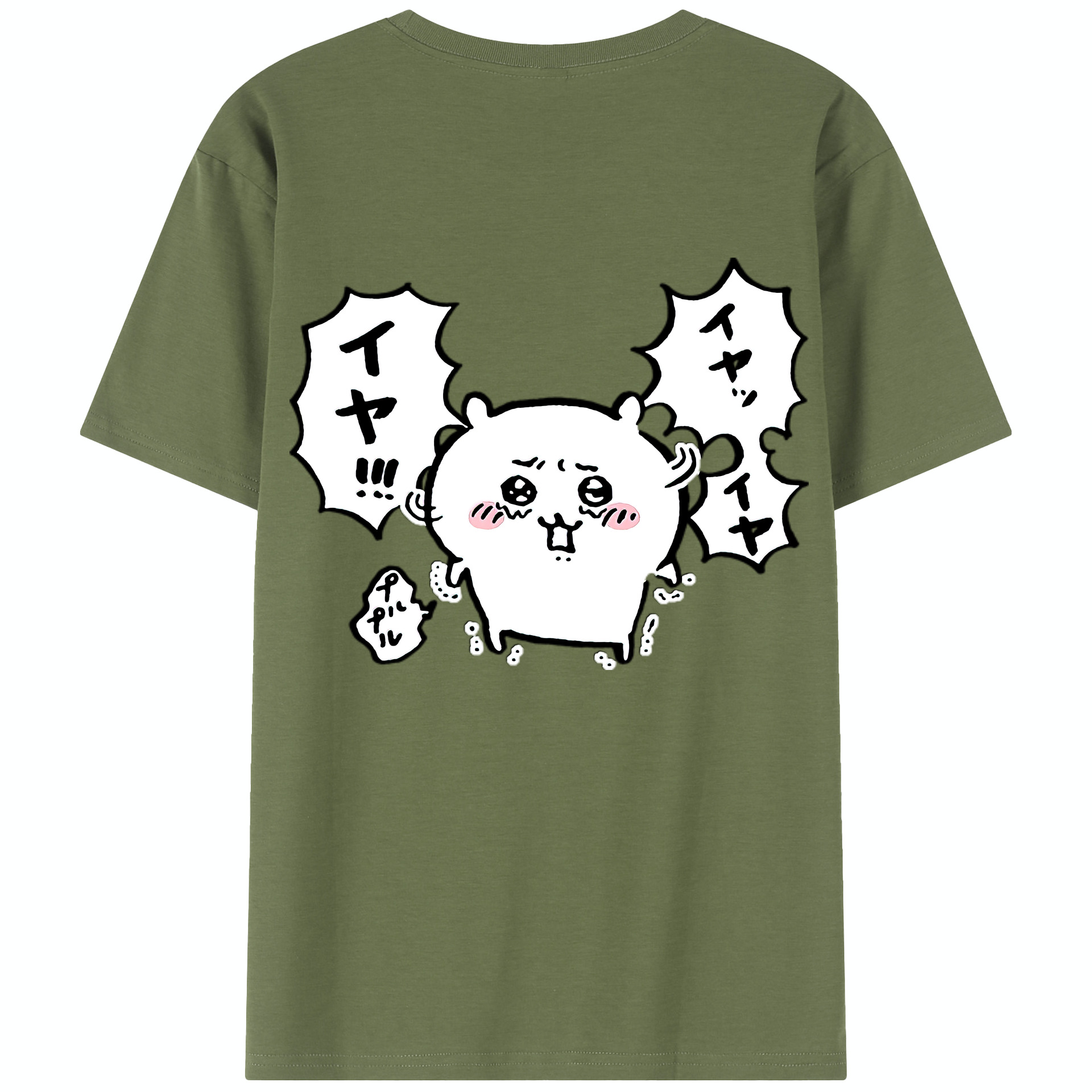 （画像用） ちいかわ ちいかわ Chii-kawa chiikawa 綿100％半袖Tシャツ（背面プリント）
